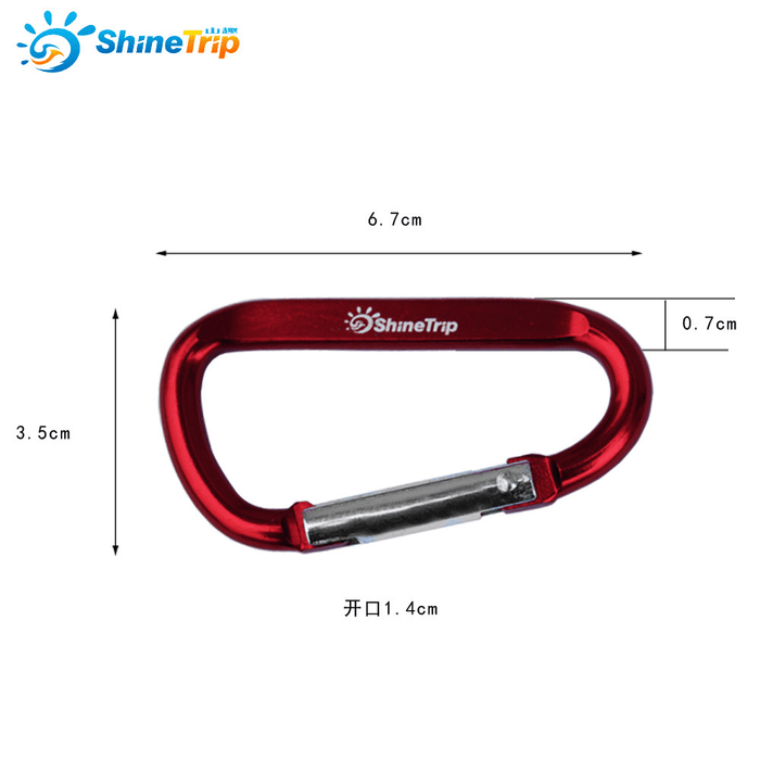 SHINETRIP Aluminum Buckles Outdoor Camping Multi-Function Hooks Key Chain Carabiner Tools