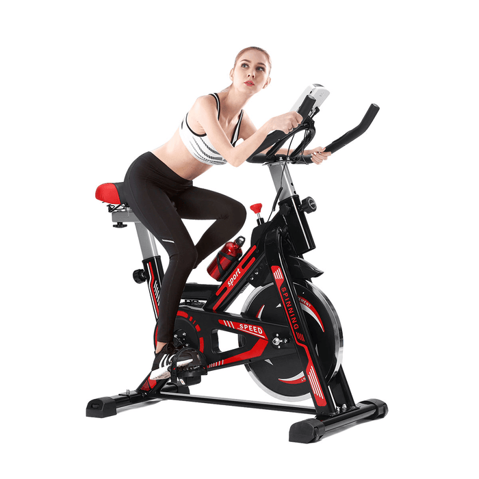 Multifunctional Aerobic Bike LED Display Cardio-Workout Home Cycling Bike Heavy Duty Spin Bike Indoor Fitness Equipment