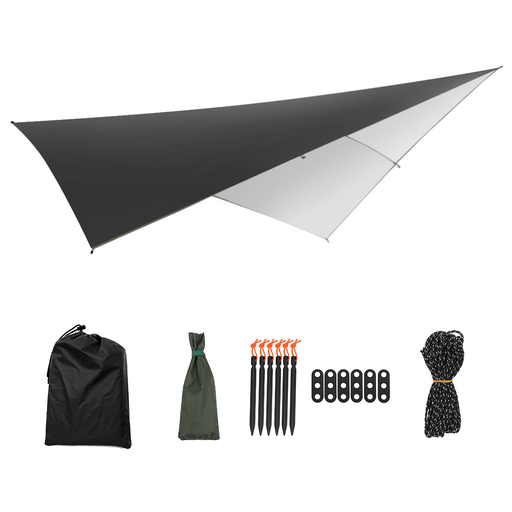 Outdoor Tent Sunshade Portable Hammock Rain Fly Waterproof Tent Tarp Camping Backpacking Tarp