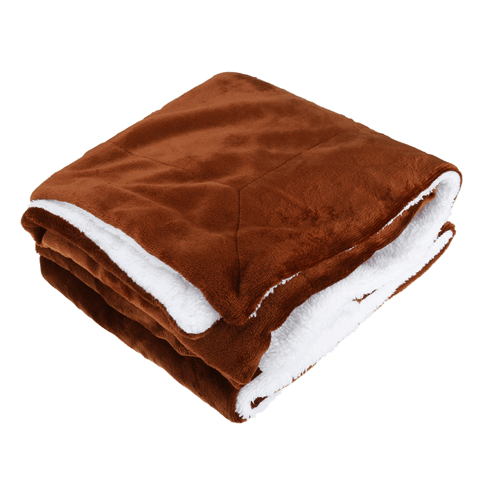 4 Colors Flannel Sherpa Throws Fleece Blankets Sofa Bedding Office Sleep Large Double King Soft Warm