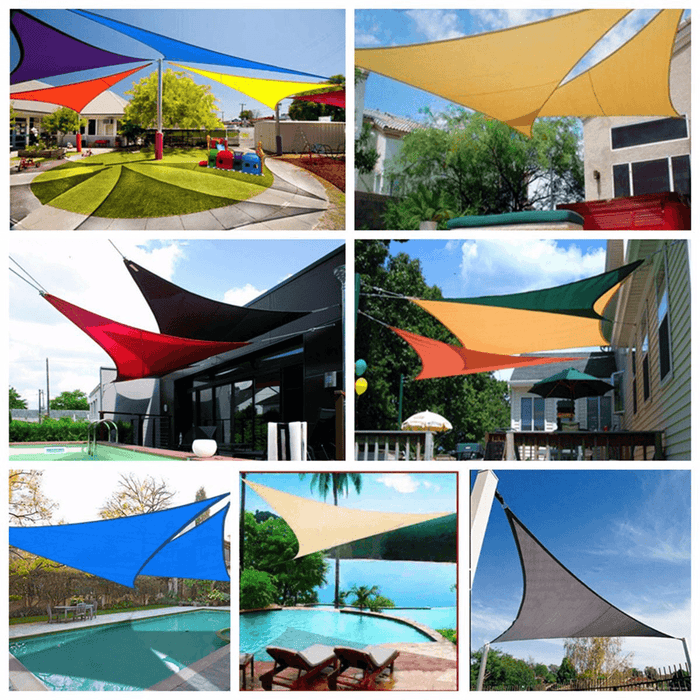 Waterproof Sunshade Sail for Tent - Regular/Right Triangle Blue Shade Canopy for Outdoor Protection