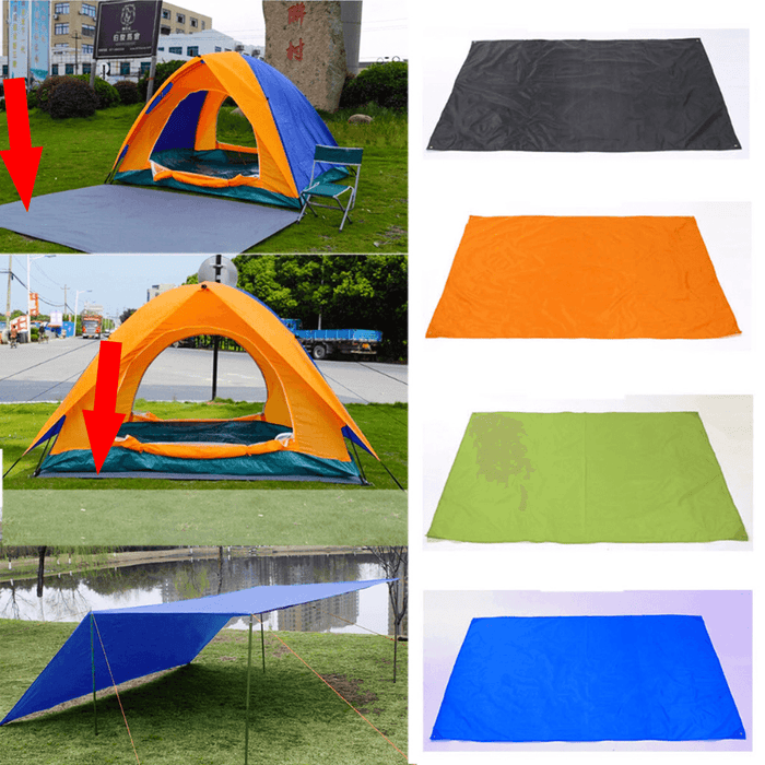 300X300Cm Outdoor Camping Tent Sunshade Rain Sun UV Beach Canopy Awning Shelter Beach Picnic Mat Ground Pad Tent Sunshade