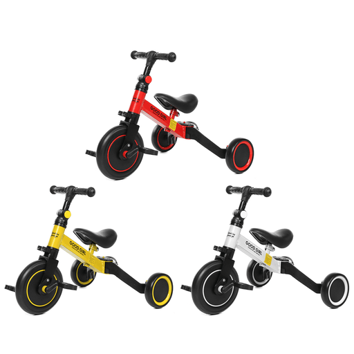 2-In-1 Kid Tricycle Adjustable Pedals Bike Toddler Children Balance Bicycle for 1-3 Years Old