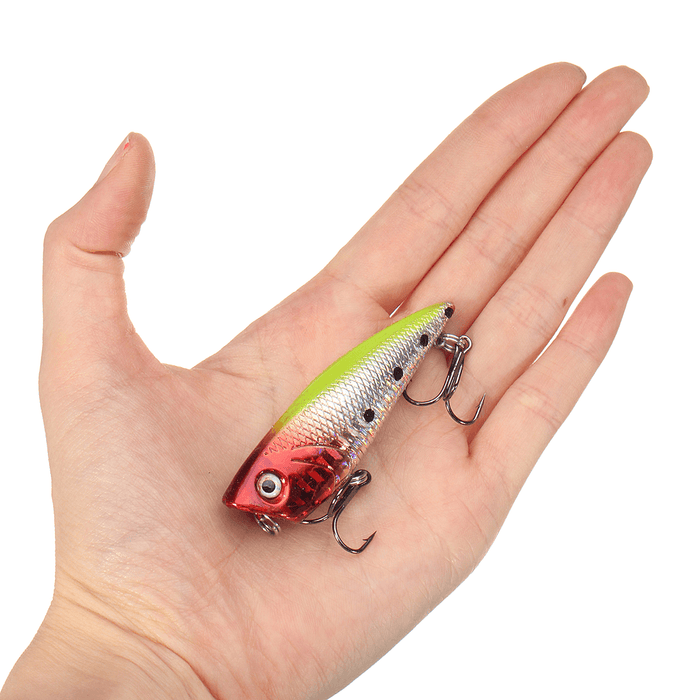 ZANLURE 7Cm Topwater Popper Freshwater Floating Fishing Lure Bass Bait Tackle Crankbait