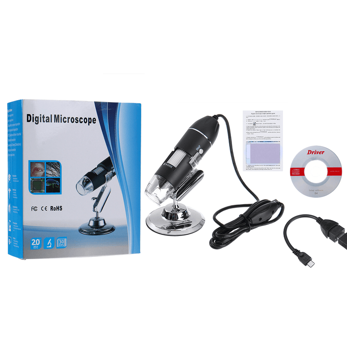 1600X 8LED 2MP USB Zoom Digital Microscope Hand Held Biological Camera