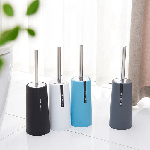 Toilet Brush Set with Base Toilet Soft Fur Cleaning Long Handle Bathroom