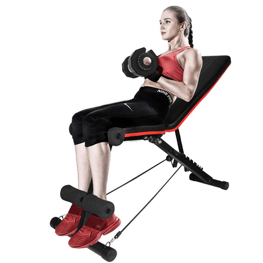 Adjustable Sit up Bench Folding Dumbbell Bench Abdominal Exercise Machines Workout Exercise Training Fitness Equipment Max Load 660Lb