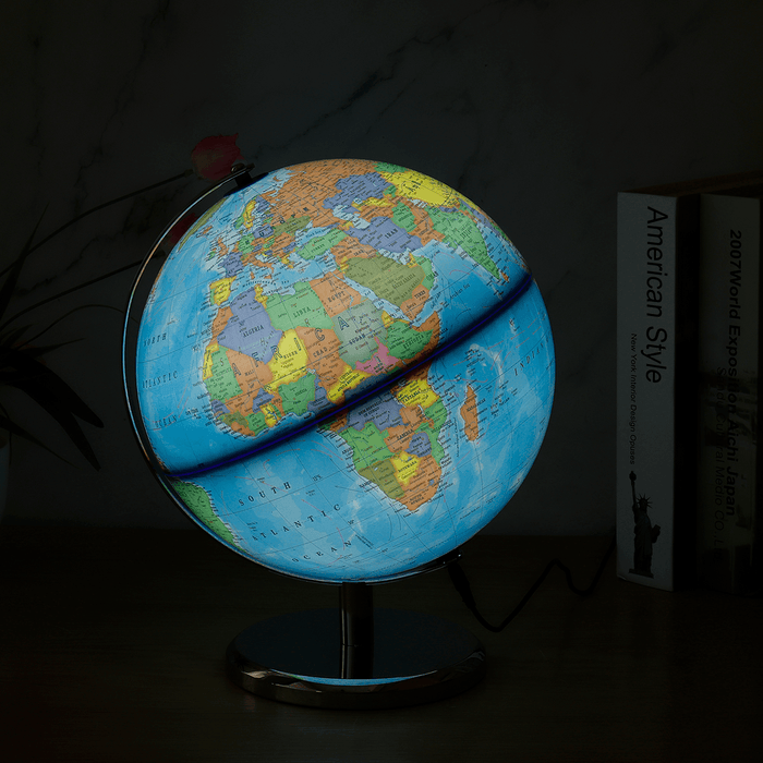 25Cm Stand Rotating World Globe Map Kids Toy School Student Educational Gift