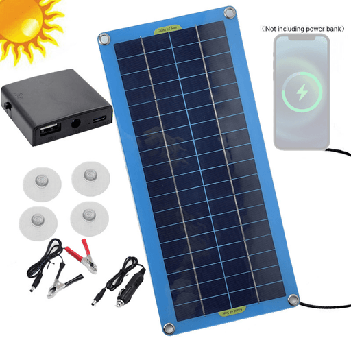 100W Polycrystalline Flexible Solar Panel Portable Multi-Purpose Emergency Car Ship Camping Phone Charger