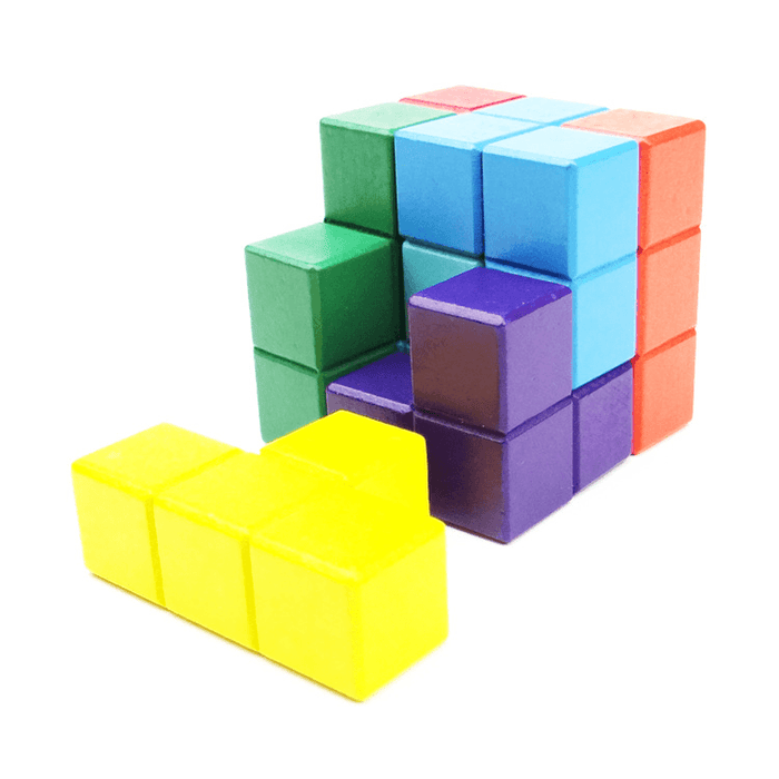 Child Wooden Building Blocks Toys Lightweight Cubes Set Kids Educational Toys Gift