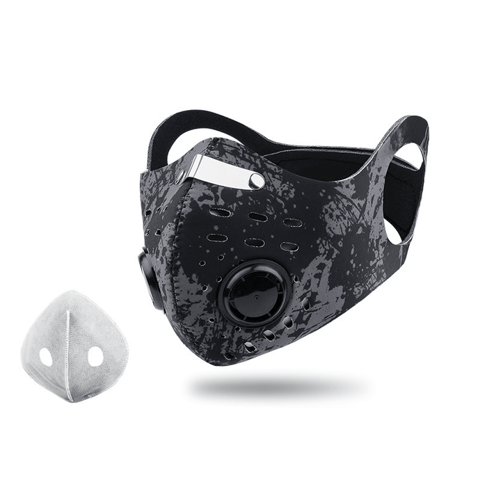 Outdoor Cycling Breathable Dustproof Face Mask with Breathing Valves anti Fog PM2.5 Sport Mask