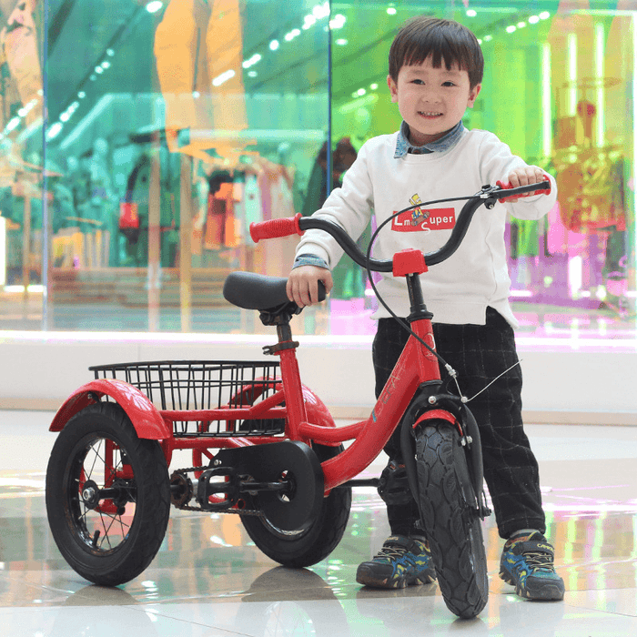 BIKIGHT Children Tricycle with Large Rear Basket Kids Bike Adjustment Seat Stroller Bike for 2-8 Years Old Boys Girls Gifts