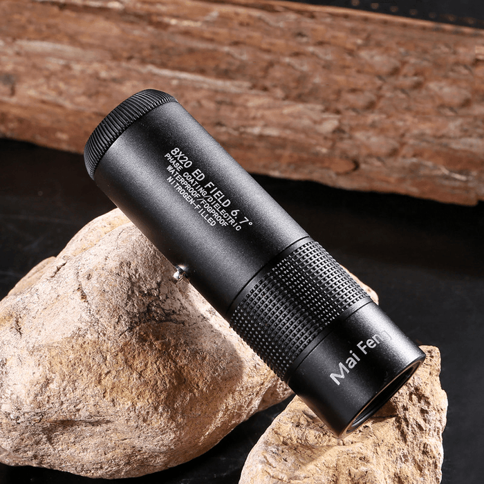 MAIFENG ED 8X20 Mini HD Metal Telescope Waterproof Long Range Monocular Pocket Powerful Telescope for Camping Bird-Watching