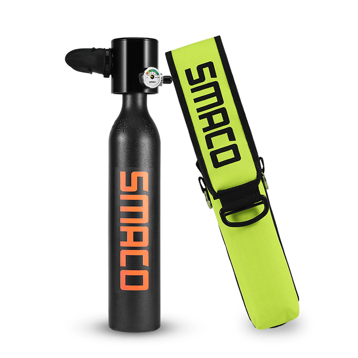 SMACO 4 in 1 Mini Scuba Diving Cylinder Oxygen Air Tank Diving Equipment W/ Hand Pump Valve