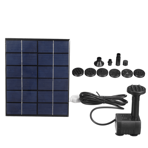 6V 5W Solar Panel Powered Water Fountain Pump Pool Pond Garden Water Sprinkler Sprayer