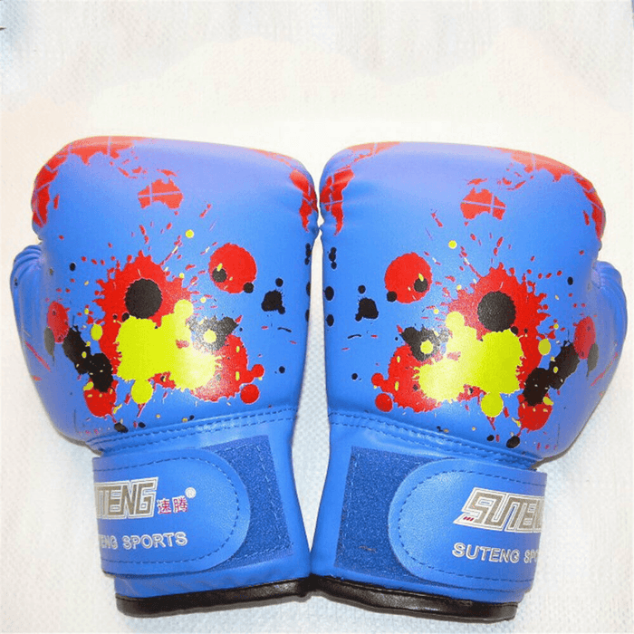 1 Pair Kids Boxing Gloves Punching Bag Training Thai Muay Kickboxing Sparring Gloves for 3-12 Years Old