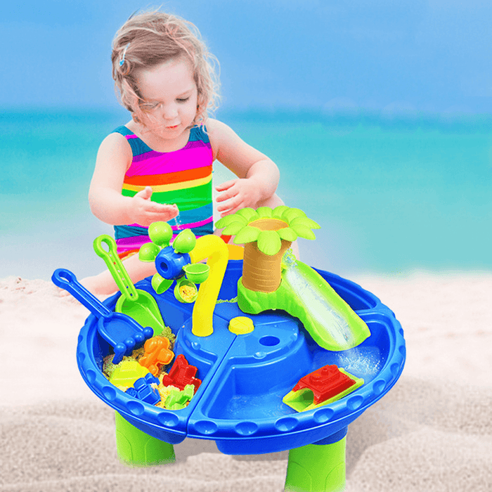 Sandboxes Sand & Water Table Beach Toys Set Beach Play Table Outdoor Garden Beach Table Sand Play Tool for Children