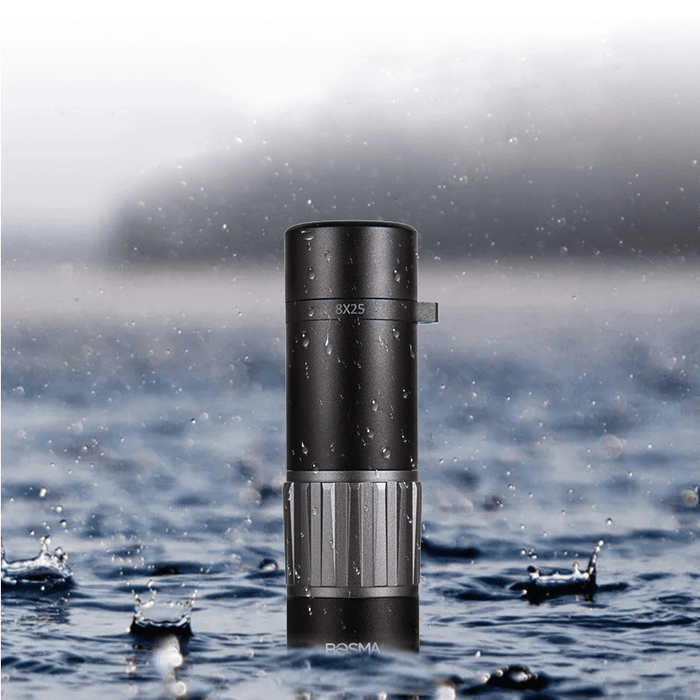 BOSMA 8X25 Mini Compact Telescope Waterproof Pocket Monocular with Clear Wide Field 18Mm Large Eyepiece for Camping Travel