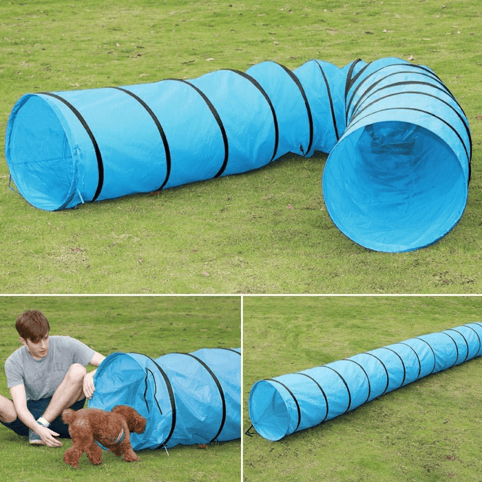 5.2M 210D Outdoor Pet Training Tunnel with Storage Bag Dog Cat Sport Running Space Stable Toys