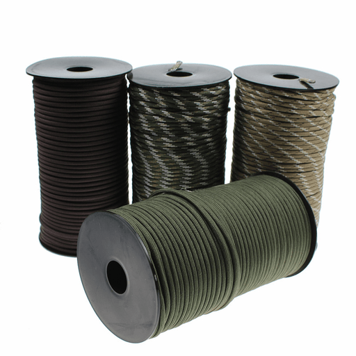 100M Tactical Paracord 9 Strand Core Parachute String Rope Outdoor Camping Emergency Survival