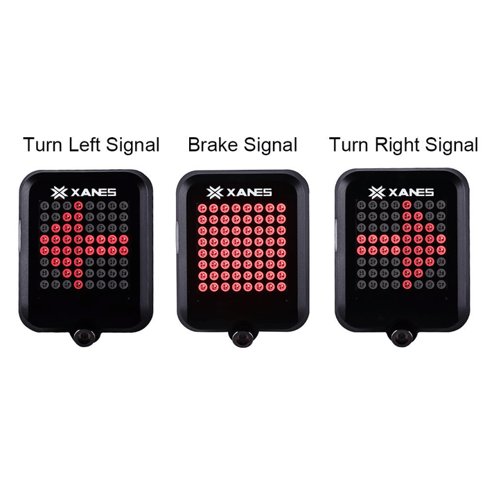 XANES 64 LED 80LM Intelligent Automatic Induction Steel Ring Brake Safety Bike Tail Light with Infrared Laser