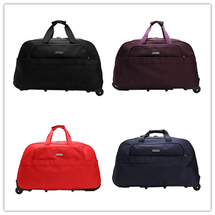 High Capacity Travel Duffle Luggage Trolley Bag with Wheels Rolling Suitcase Travel Bags Carry-On Bag