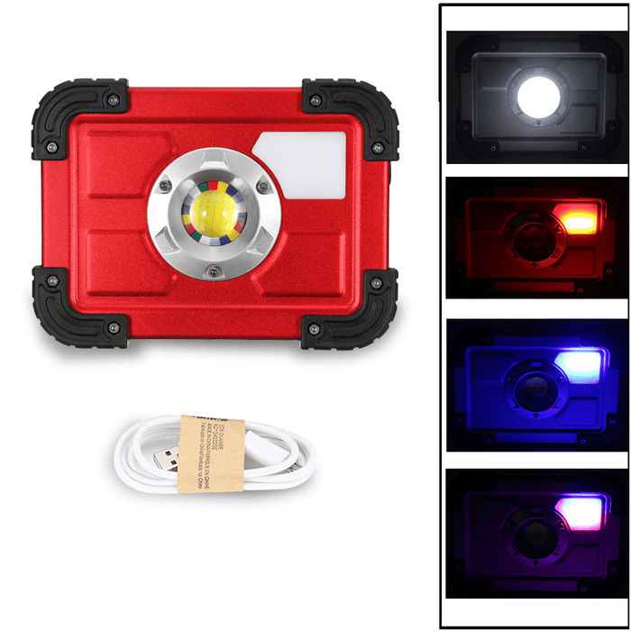 30W COB 4 Mode LED Portable USB Rechargeable Flood Light Spot Hiking Camping Outdoor Work Lamp