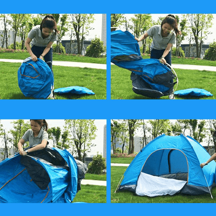 2-3 Person Camping Tent UPF50+ Automatic Instant Waterproof Travel Tent Portable Folding Beach Tent