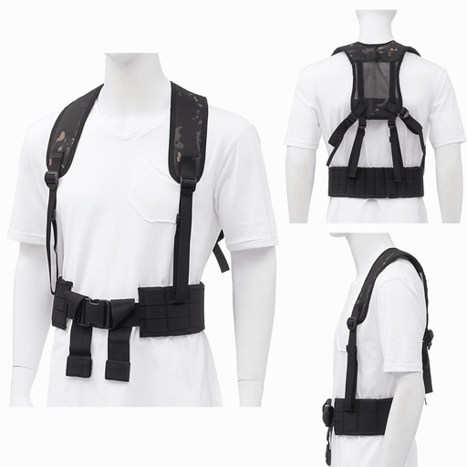 Oxford Cloth Tactical Strap Waist Belt Multifunctional MOLLE Load Girdle with Shoulder Strap