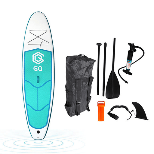 JSYACHT Inflating SUP Paddle Board 9.5Ft Portable Stand-Up Surfboard Long Board with Bag Pump Fin Safty Chain