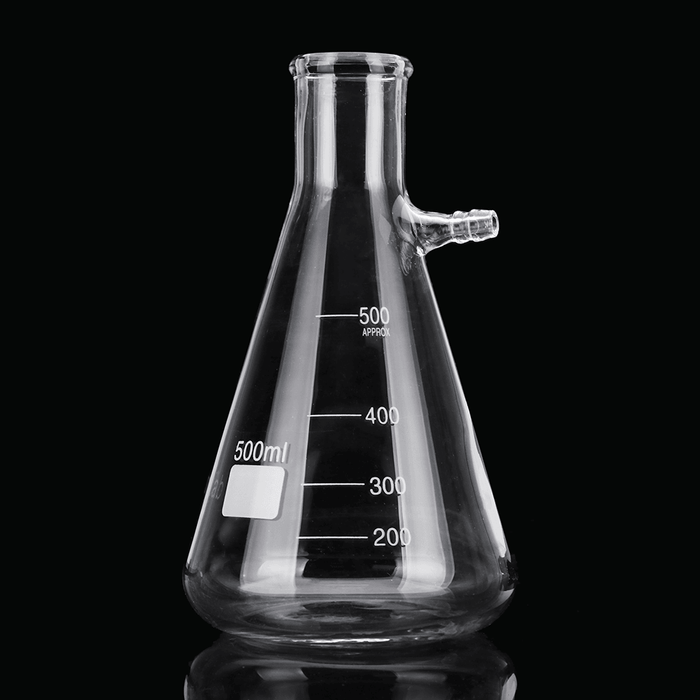 500Ml Clear Borosilicate Glass Filtering Flask Vacuum Filtration Flask Bottle Lab Glassware