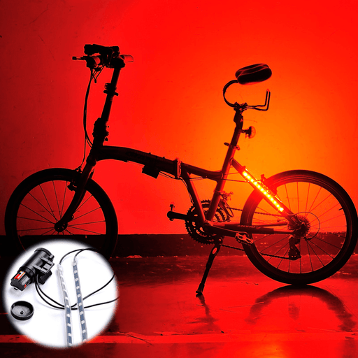 Bike Bicycle Wheel Valve Spoke LED Light Lamp Strap Bar 5 Lighting Colors 8 Modes for Cycling