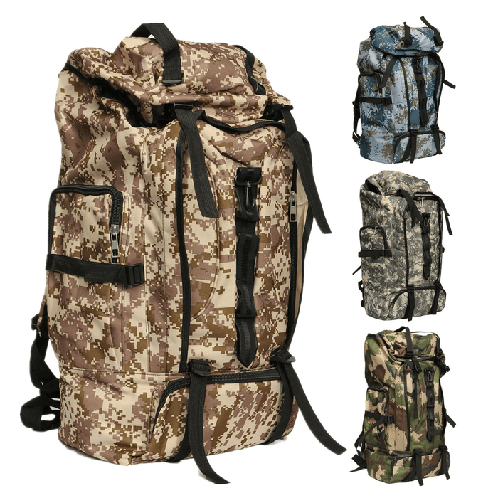 80L Outdoor Tactical Bag Climbing Backpack Waterproof Sports Travel Hiking Camping Rucksack