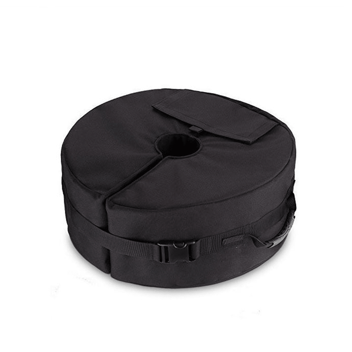 51X20Cm Black Oxford Cloth round Sandbag for Outdoor Tent Support Umbrella Sunshade Base Fixed Sandbag