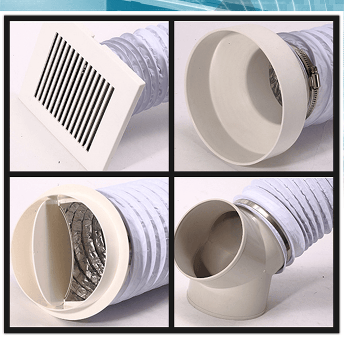 1.5/3/6M 80MM Flexible Air Conditioner Spare Parts Exhaust Pipe Vent Hose Outlet