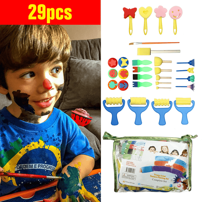 29Pcs/Set Manual Watercolor Drawing Set Pen for Early Childhood Education Painting