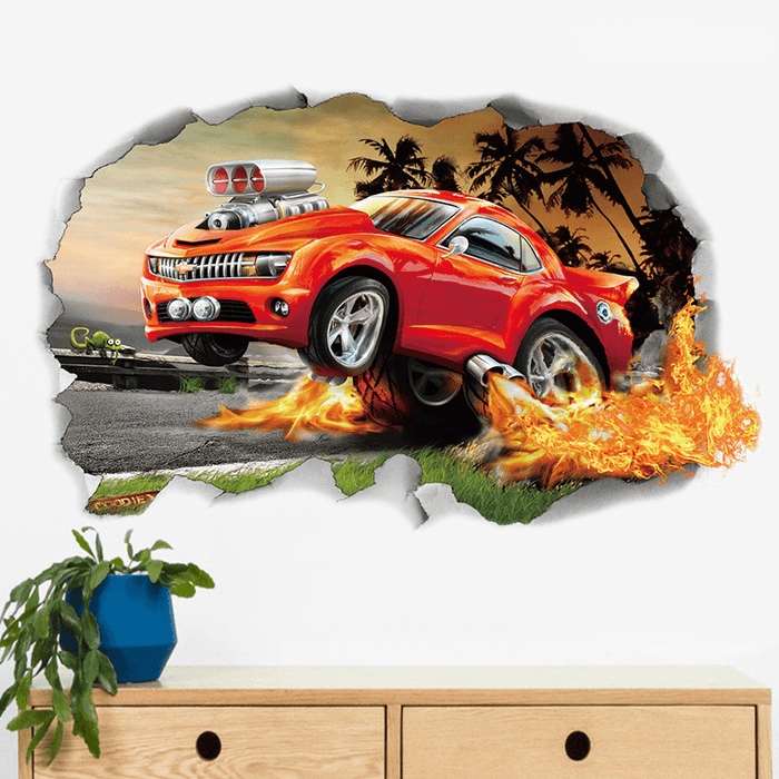 Miico 3D Creative PVC Wall Stickers Home Decor Mural Art Removable Car Wall Decals