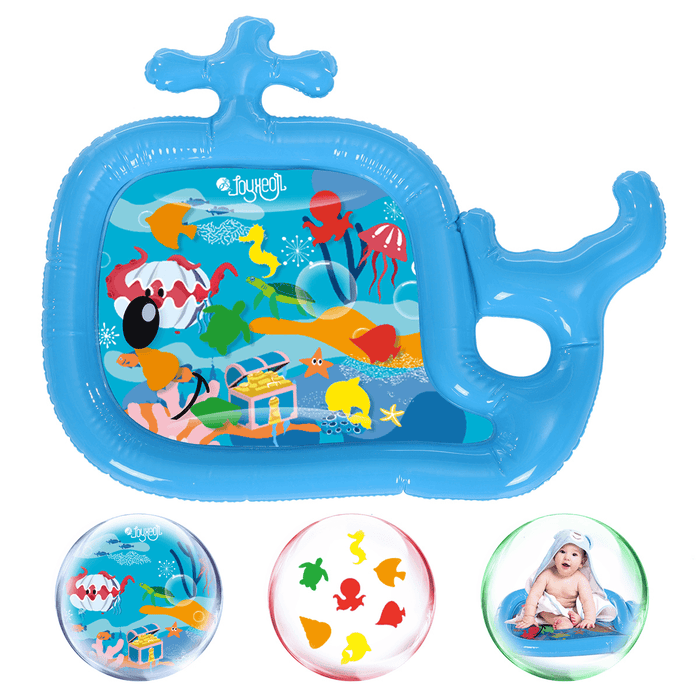 Baby Kids Water Play Mat Infant Tummy Time Fun Activity Play Center Activity Game Gift for 3-9 Months Baby