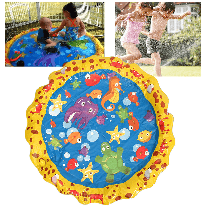 Inflatable Splash Water Mat Sprinkle Splash Play Mat Fun Summer Spray Toysinflatable Pad Outdoor Water Toys for Kids