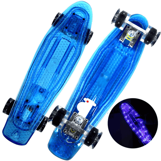 Kids Skateboard Full Board Flashing Wheel Children Scooter Long-Board Banana Skate Board for Beginner Gift Max Load 150Kg