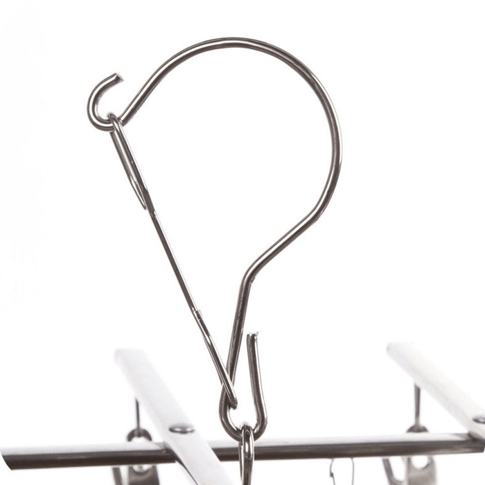 Stainless Steel Folded Socks Drying Rack Hanging Pins Clip Laundry Clamp 20