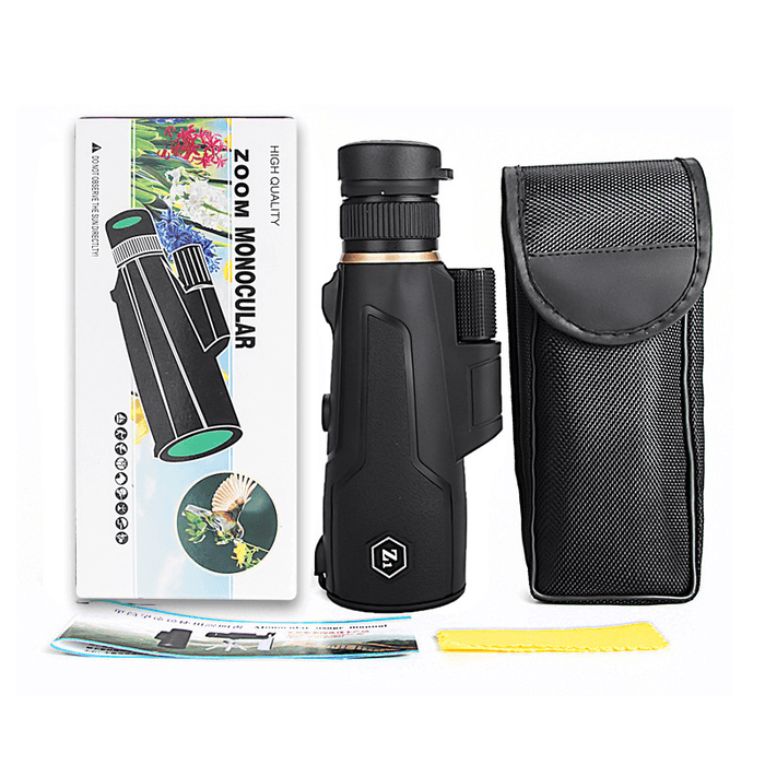 Moge 20-60X60 Zoomable Monocular HD Lens Optical Telescope with Phone Clip Tripod Camping Travel