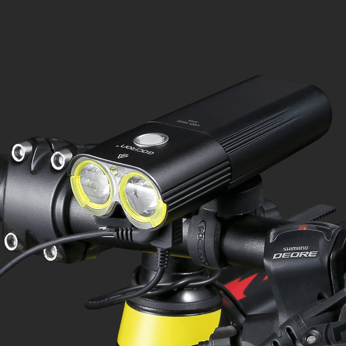 GACIRON 1600 LM Bike Front Headlight Cycling Bicycle Rechargeable Flashlight IPX6 Waterproof 5000Mah Power Bank Bike Accessories