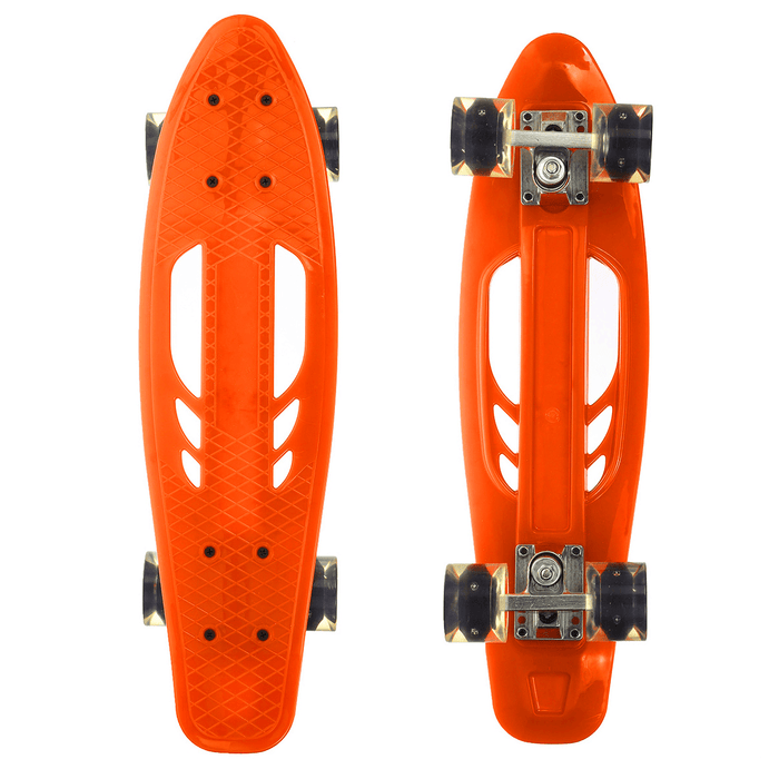 22 Inch Skateboard Flash Wheel Mini Cruiser Board Fish Skate Board Adults Children Scooter Pastel Longboard Bearings