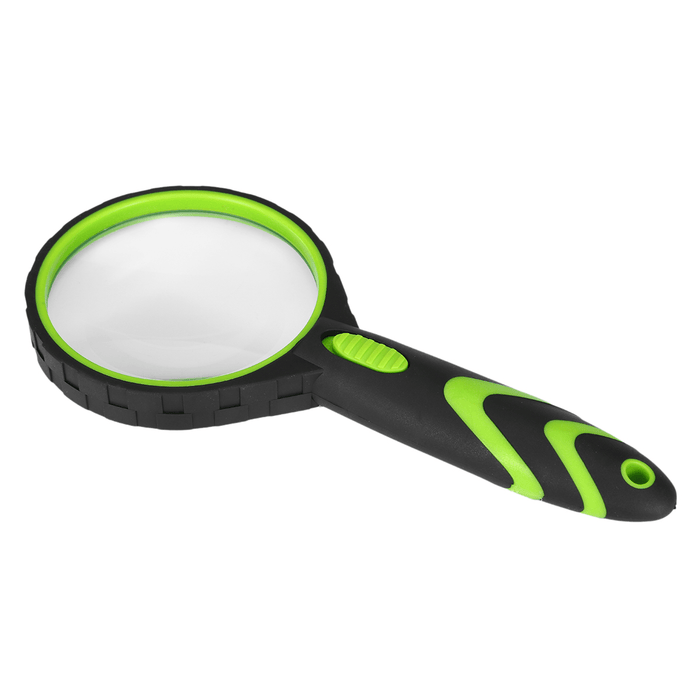 LED Handheld Magnifying Glass Rubber Anti-Fall 10 Times Magnification Magnifiers