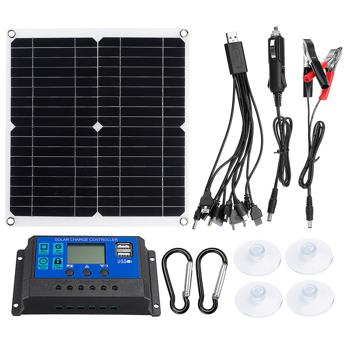 LEORY 12V 20W 10A Solar Panel Charge Controller Portable High Efficiency Waterproof Smartphone Solar Panel USB Charger