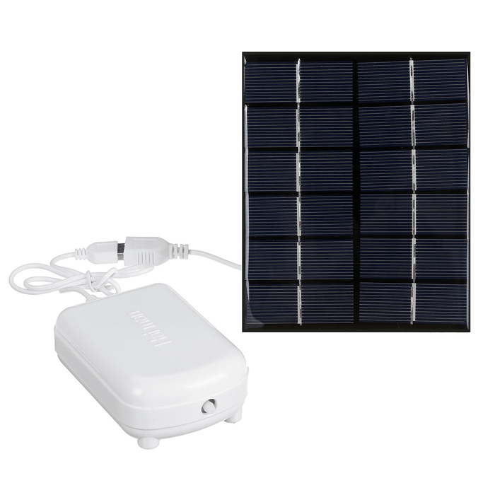 Solar Powered Air Pump Kit 5W Solar Panel Oxygen-Increasing Oxygen Air Pump Waterproof