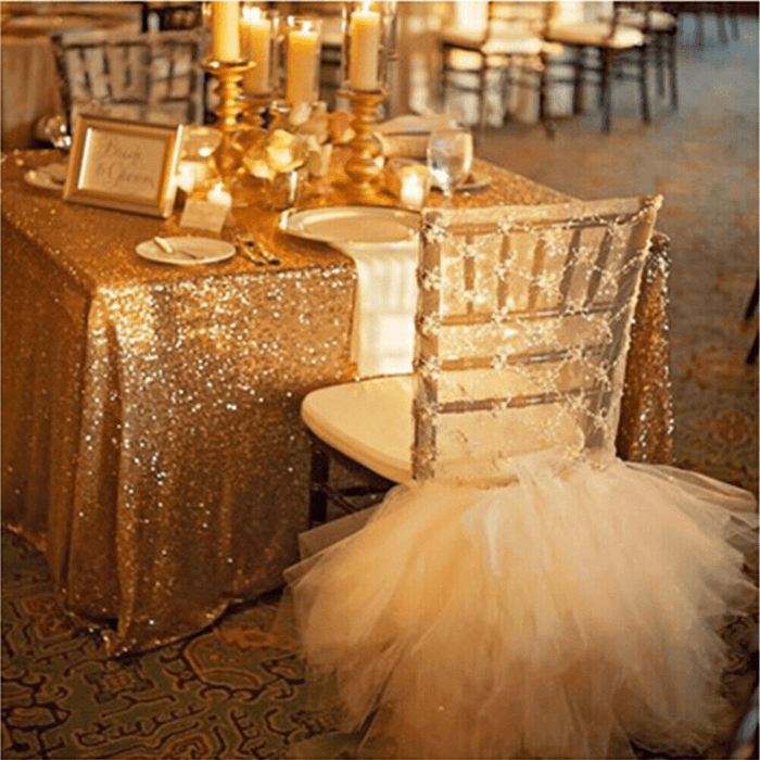 300X130Cm Sparkle Sequin Table Cloth Curtain for Valentine'S Day Weeding Decorations