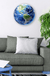 CC023 Creative Earth Pattern Wall Clock Mute Wall Clock Quartz Wall Clock for Home Office Decorations