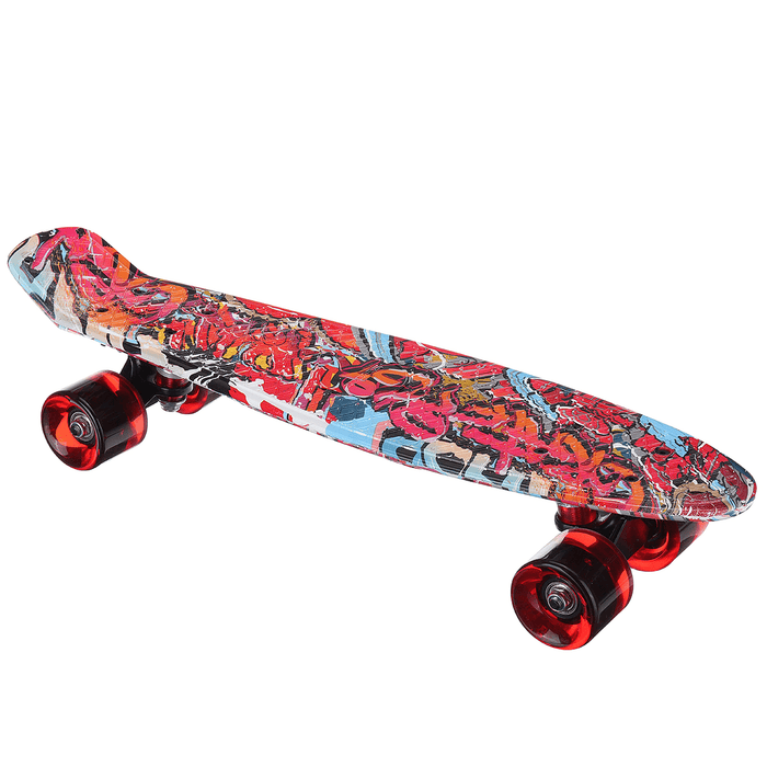 22" Mini Skateboards Kids Sport Long-Board with LED Wheels for Children Beginners Ages 6-12